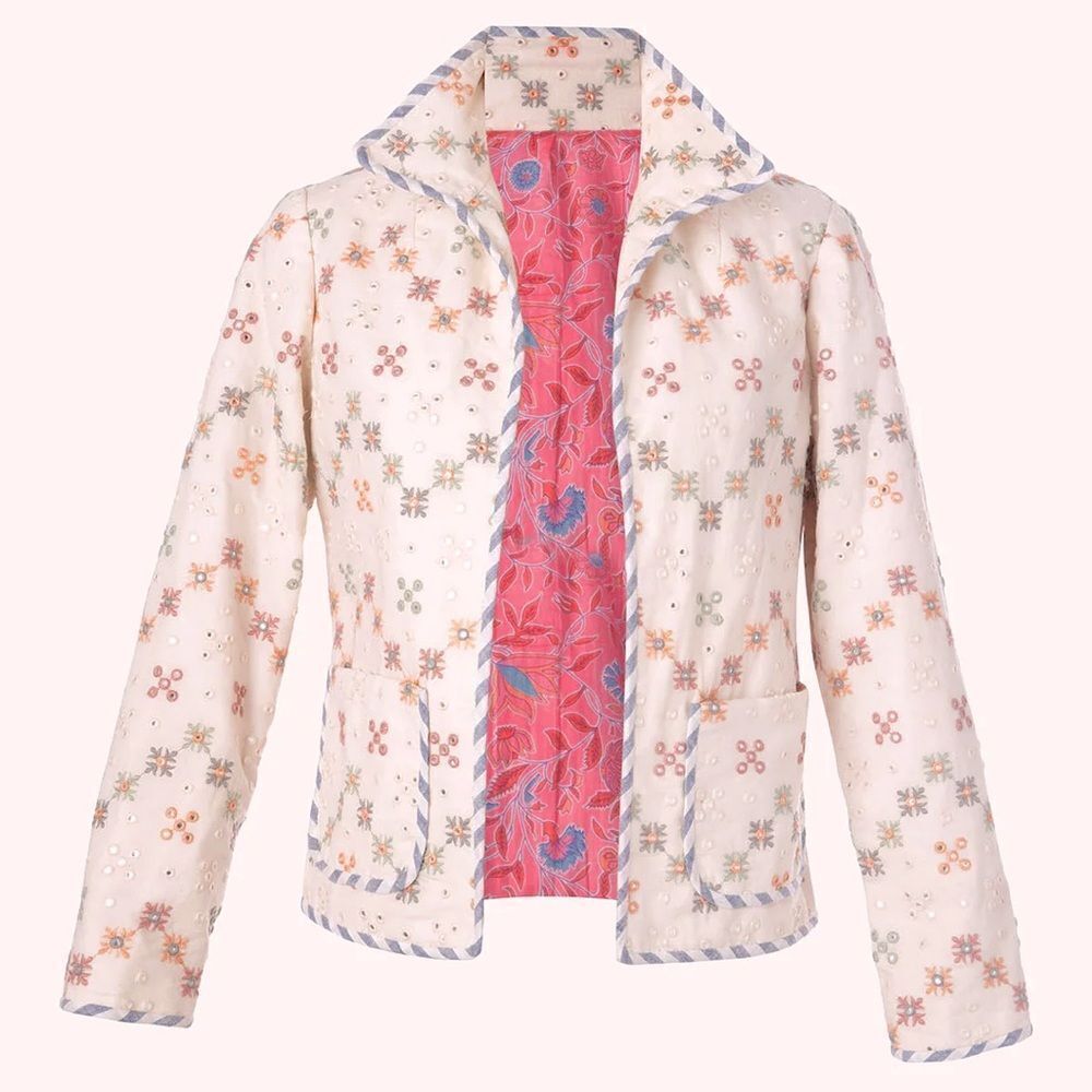NWT Alix of Bohemia Oyster Shell Embroidered Jacket sz XS‎ $1,380